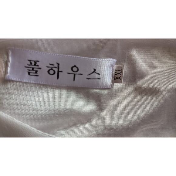 Blue and White Floral Dress, Sheer, Flowy, Dainty, Artsy, Adult Size Small - Picture 5 of 7